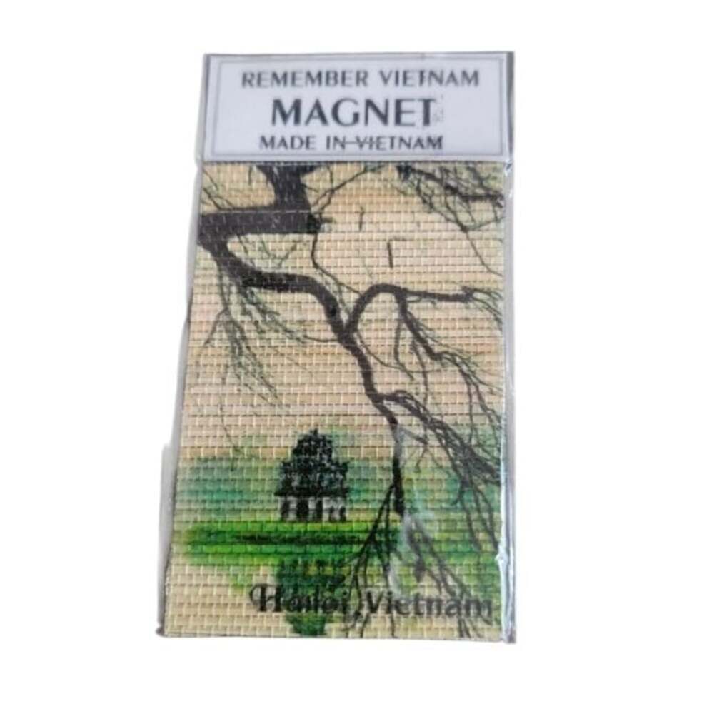 Green and Black Vietnam Decor Magnet